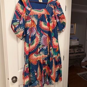 FARM Rio Vibrant Parrot Midi Dress